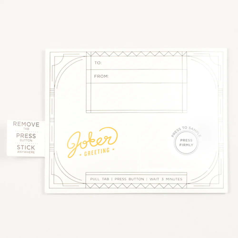 Meowing cat card to hide with glitter