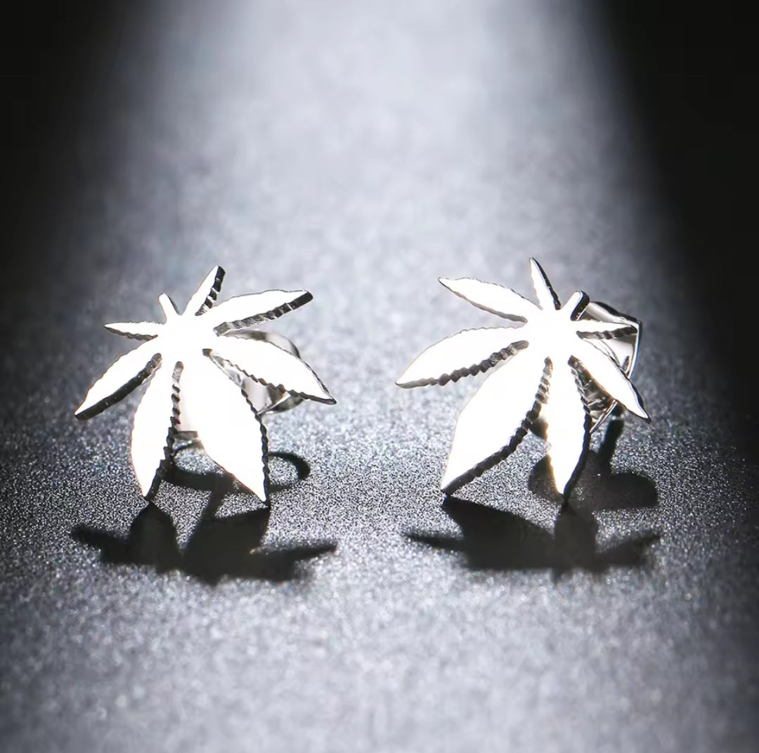 Cannabisblatt-Ohrringe