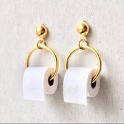 Boucles d'oreilles rouleaux de papier toilette